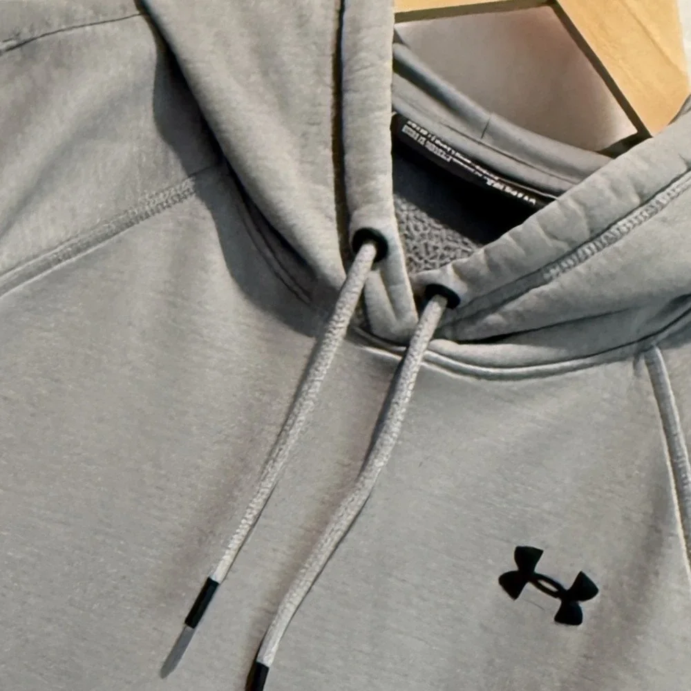 Under Armour Mens Hoodie Small Gray Sweatshirt ‎ Storm Loose Fit Full Zip